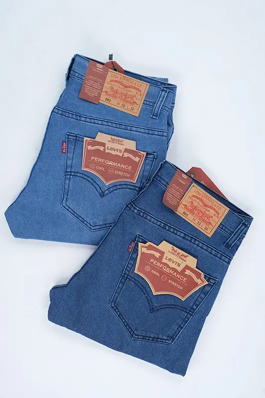 2 Jeans  Levi's Homme 501 Bleu jeans & Bleu sky Coupe Normal Ref-CD322H