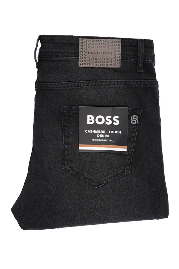 Jean Boss Gris Noir 100% Coton Coupe Normal Ref-BS438211J